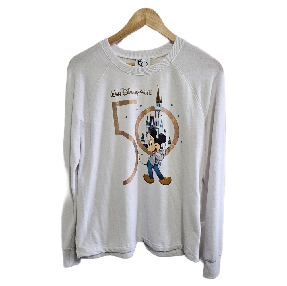 Disney 50th Anniversary white long sleeve Top size small